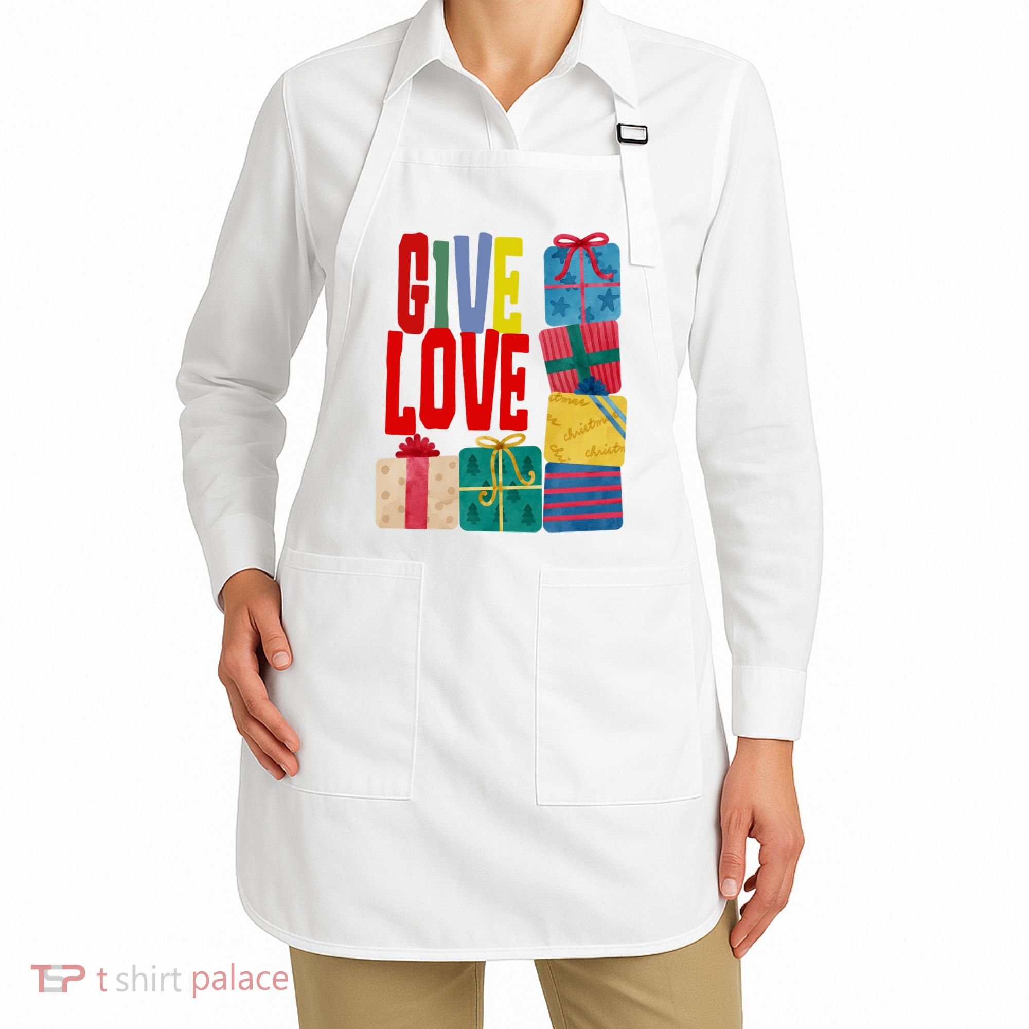 Give Love Christmas Holiday Gifts Apron