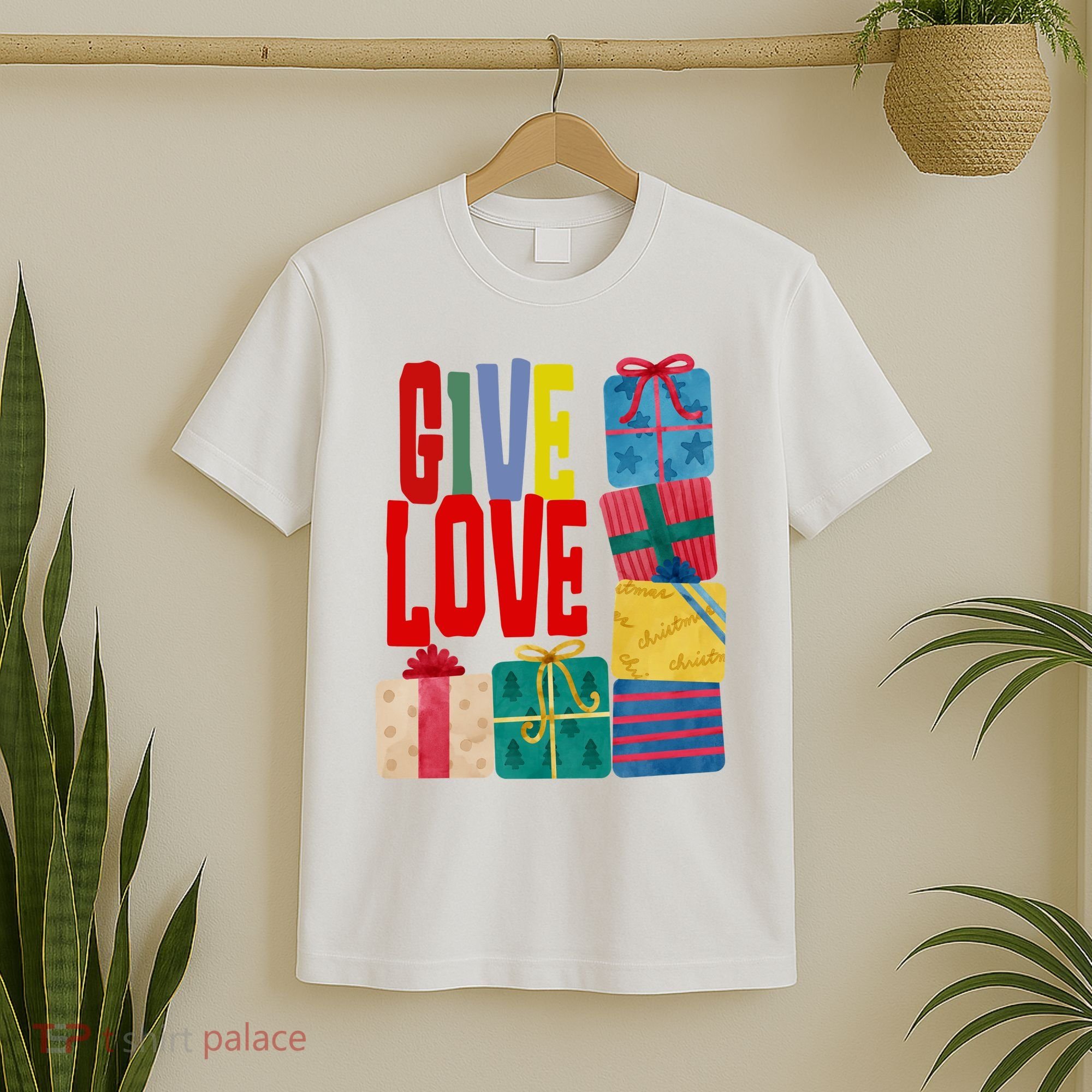 Give Love Christmas Holiday Gifts T-Shirt