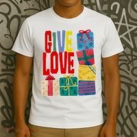 Give Love Christmas Holiday Gifts T-Shirt thumb 3
