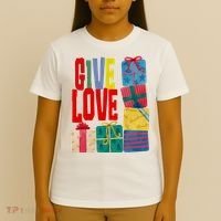 Give Love Christmas Holiday Gifts T-Shirt thumb 4