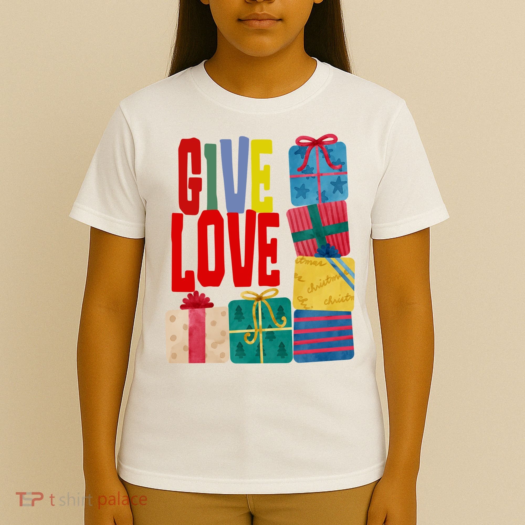 Give Love Christmas Holiday Gifts T-Shirt