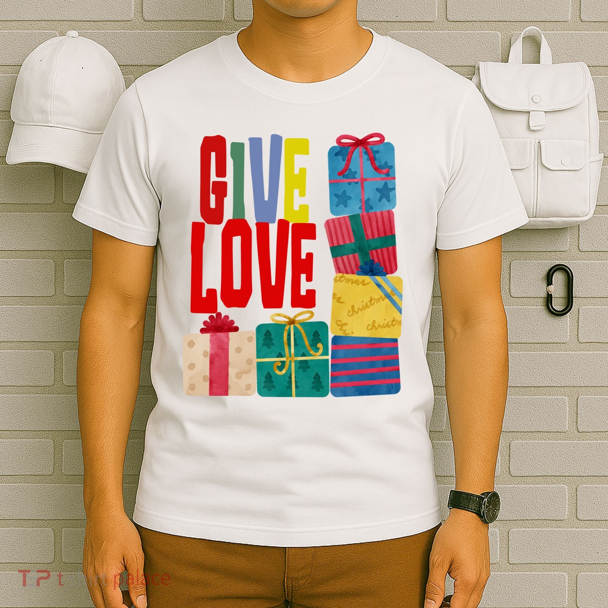 Give Love Christmas Holiday Gifts T-Shirt