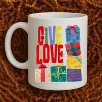 Give Love Christmas Holiday Gifts Coffee Mug thumb 2