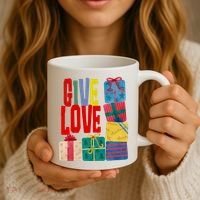 Give Love Christmas Holiday Gifts Coffee Mug thumb 3