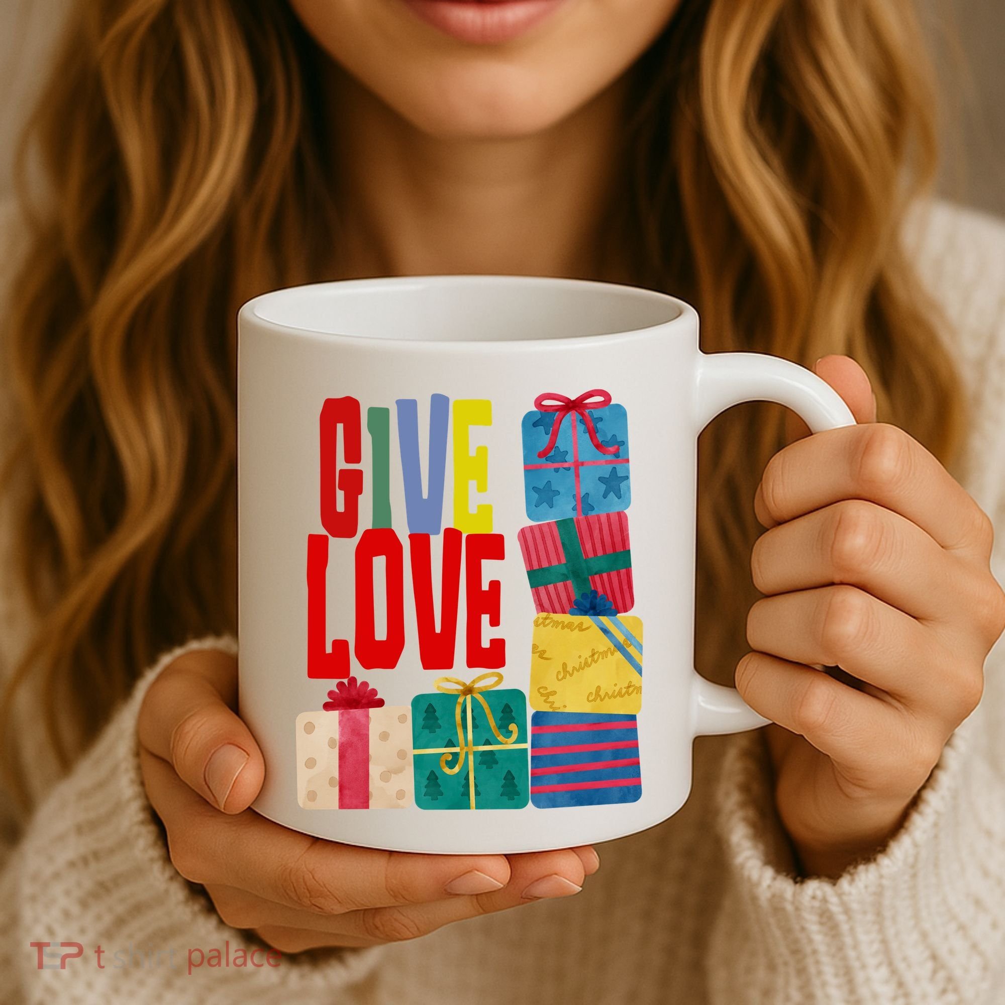 Give Love Christmas Holiday Gifts Coffee Mug