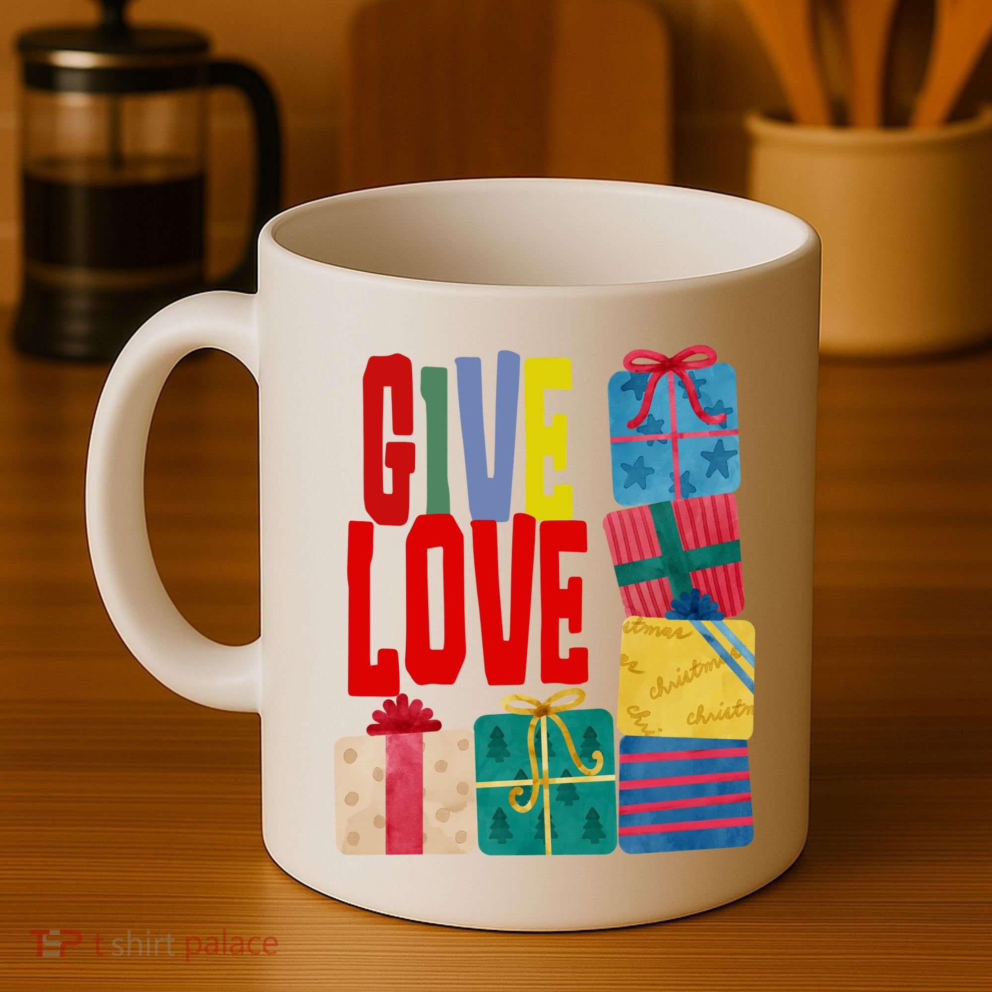 Give Love Christmas Holiday Gifts Coffee Mug