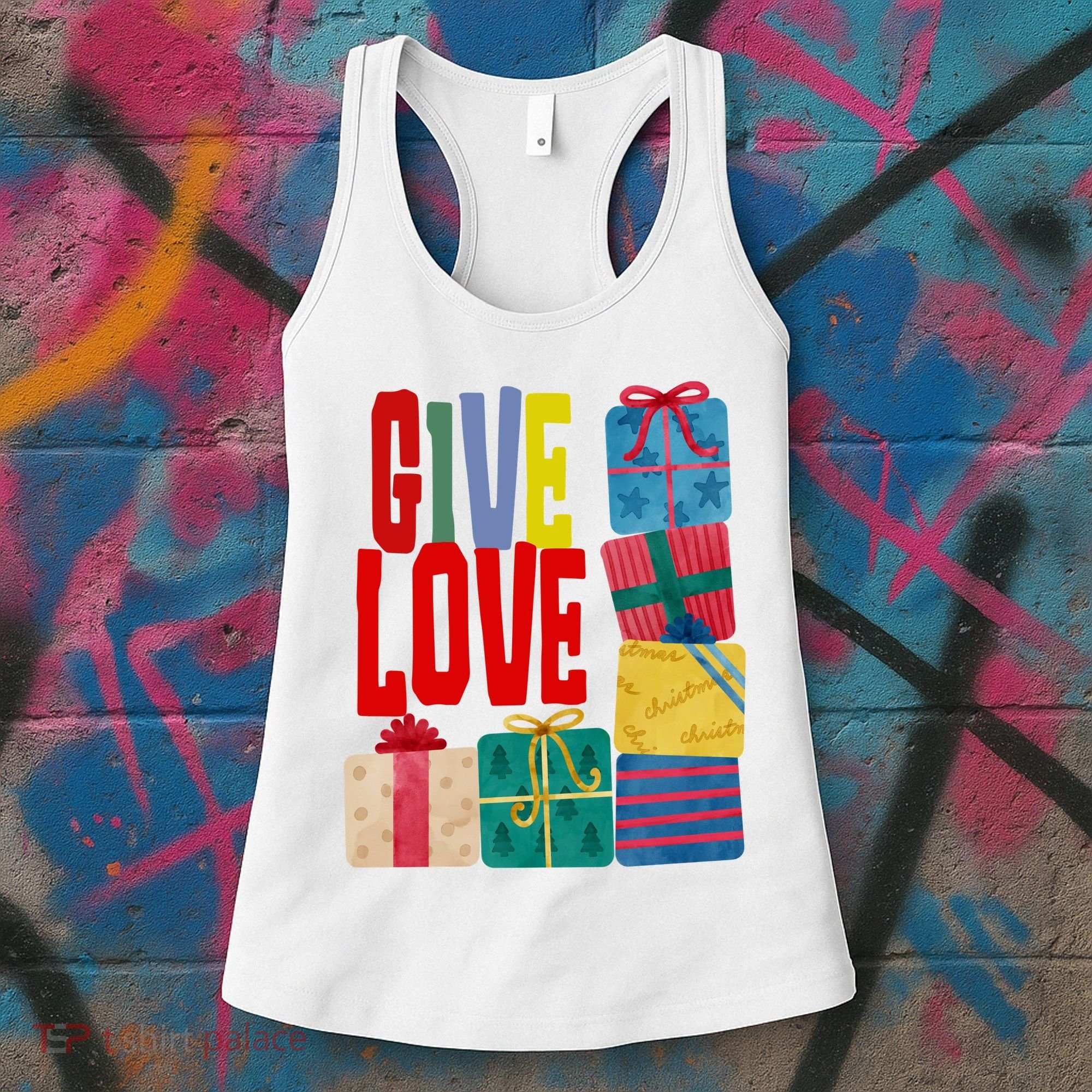 Give Love Christmas Holiday Gifts Women's Tank Top