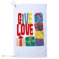 Give Love Christmas Holiday Gifts Golf Towel thumb 0