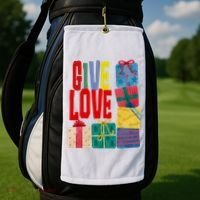 Give Love Christmas Holiday Gifts Golf Towel thumb 2