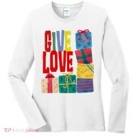 Give Love Christmas Holiday Gifts Women's Long Sleeve Shirt thumb 0