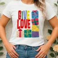 Give Love Christmas Holiday Gifts Women's T-Shirt thumb 2