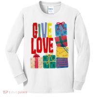 Give Love Christmas Holiday Gifts Kids Long Sleeve Shirt thumb 0