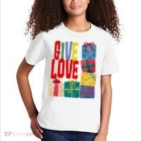 Give Love Christmas Holiday Gifts Kids T-Shirt thumb 2