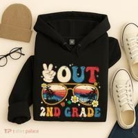 Groovy Last Day Of School Peace Out 2nd Grade Hoodie thumb 4