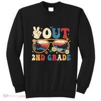 Groovy Last Day Of School Peace Out 2nd Grade Sweatshirt thumb 0