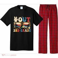 Groovy Last Day Of School Peace Out 2nd Grade Pajama Set thumb 0
