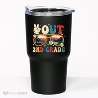 Groovy Last Day Of School Peace Out 2nd Grade Tumbler thumb 0
