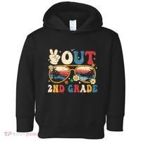 Groovy Last Day Of School Peace Out 2nd Grade Toddler Hoodie thumb 0
