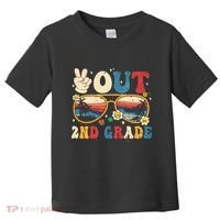 Groovy Last Day Of School Peace Out 2nd Grade Toddler T-Shirt thumb 0