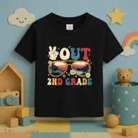 Groovy Last Day Of School Peace Out 2nd Grade Toddler T-Shirt thumb 3