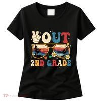 Groovy Last Day Of School Peace Out 2nd Grade Women's T-Shirt thumb 0