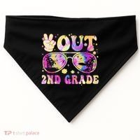 Groovy Last Day Of School Peace Out 2nd Grade USA-Made Doggie Bandana thumb 0
