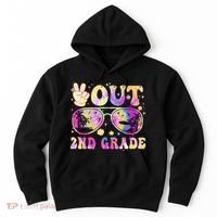 Groovy Last Day Of School Peace Out 2nd Grade Hoodie thumb 0