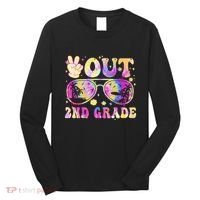 Groovy Last Day Of School Peace Out 2nd Grade Long Sleeve Shirt thumb 0