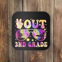 Groovy Last Day Of School Peace Out 2nd Grade Coaster thumb 0