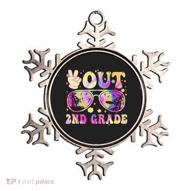 Groovy Last Day Of School Peace Out 2nd Grade Ornament