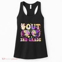 Groovy Last Day Of School Peace Out 2nd Grade Women's Tank Top thumb 0