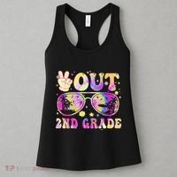 Groovy Last Day Of School Peace Out 2nd Grade Women's Tank Top thumb 3