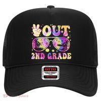 Groovy Last Day Of School Peace Out 2nd Grade Hat thumb 0