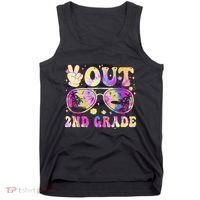 Groovy Last Day Of School Peace Out 2nd Grade Tank Top thumb 0