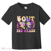 Groovy Last Day Of School Peace Out 2nd Grade Toddler T-Shirt thumb 0