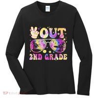Groovy Last Day Of School Peace Out 2nd Grade Women's Long Sleeve Shirt thumb 0