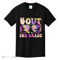 Groovy Last Day Of School Peace Out 2nd Grade Kids T-Shirt thumb 0