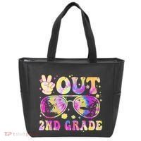 Groovy Last Day Of School Peace Out 2nd Grade Tote Bag thumb 0