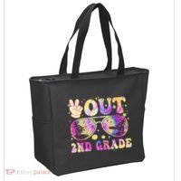 Groovy Last Day Of School Peace Out 2nd Grade Tote Bag thumb 2