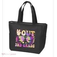 Groovy Last Day Of School Peace Out 2nd Grade Tote Bag thumb 3