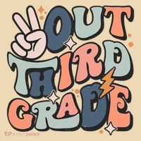 Groovy Last Day Of School 3rd Grade Peace Out Third Grade Tote Bag thumb 4