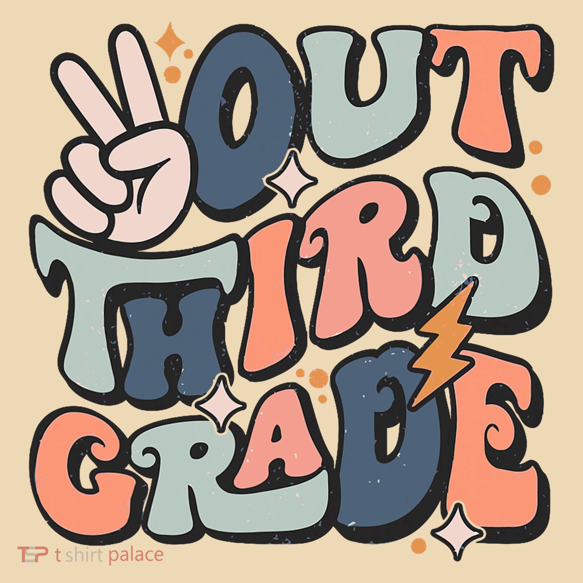 Groovy Last Day Of School 3rd Grade Peace Out Third Grade Tote Bag