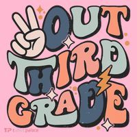 Groovy Last Day Of School 3rd Grade Peace Out Third Grade Coaster thumb 2