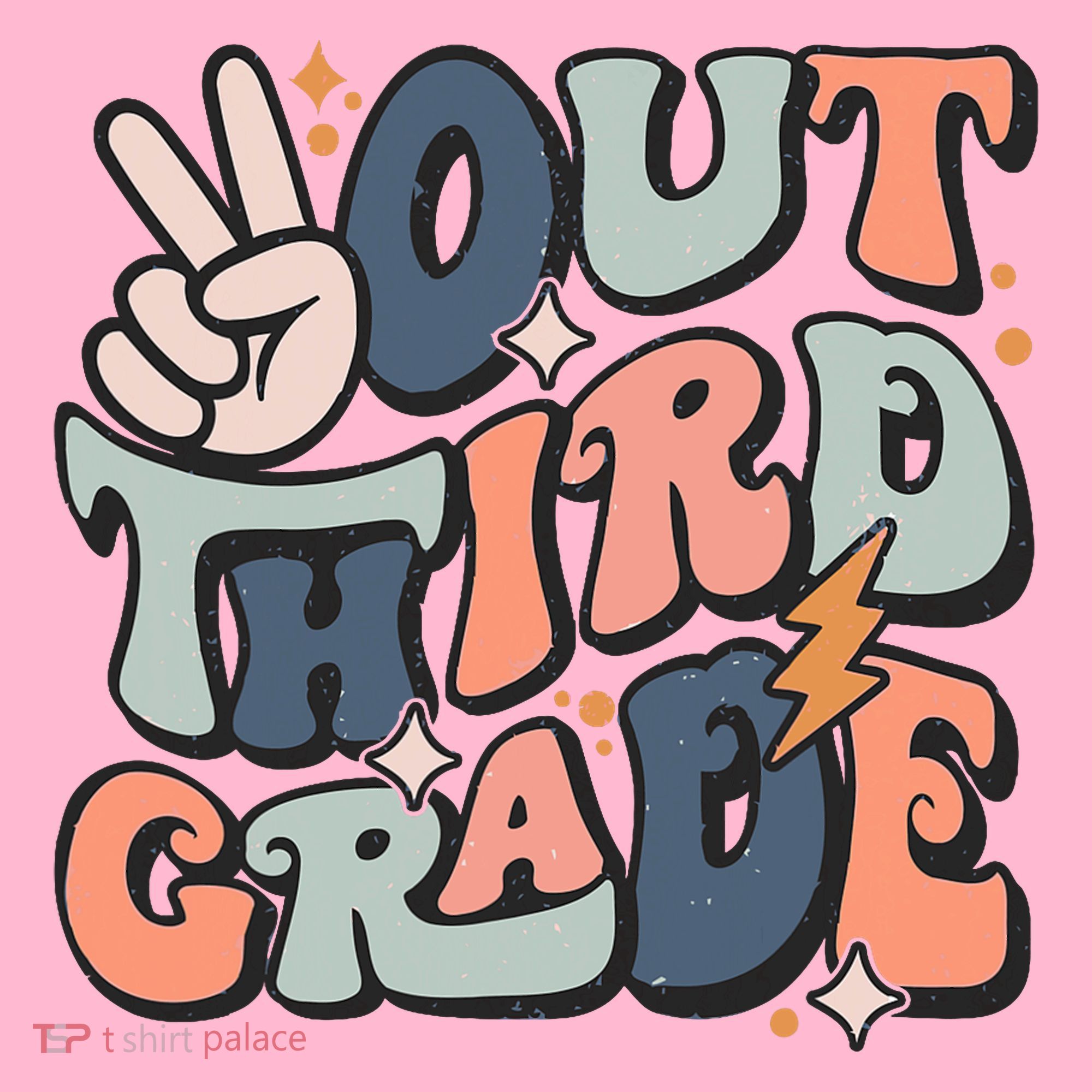 Groovy Last Day Of School 3rd Grade Peace Out Third Grade Coaster