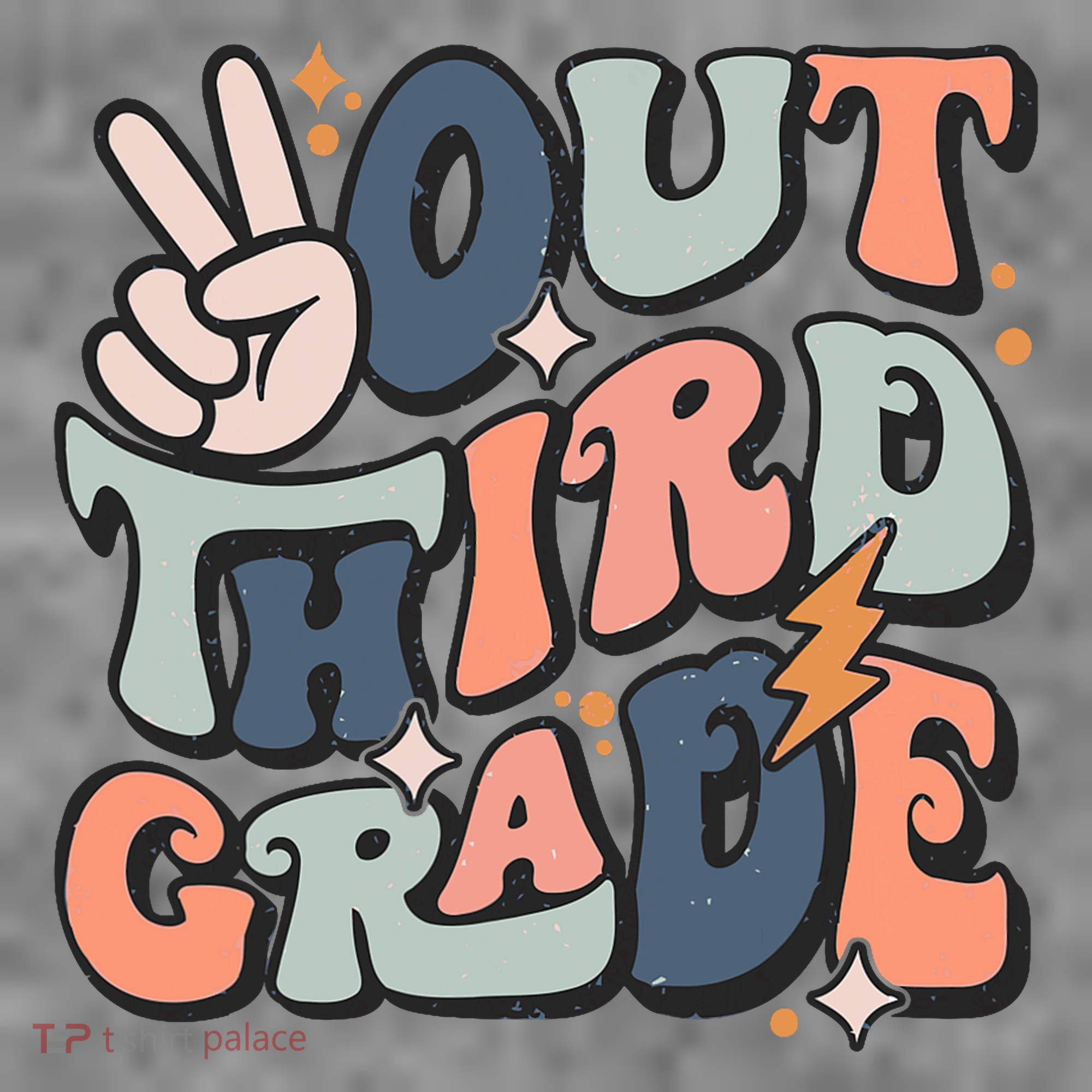 Groovy Last Day Of School 3rd Grade Peace Out Third Grade Toddler Hoodie