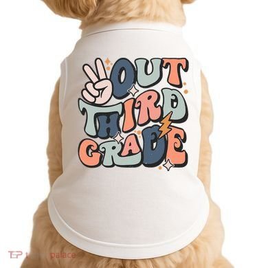 Groovy Last Day Of School 3rd Grade Peace Out Third Grade Doggie Tank