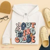 Groovy Last Day Of School 3rd Grade Peace Out Third Grade Hoodie thumb 4