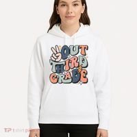 Groovy Last Day Of School 3rd Grade Peace Out Third Grade Hoodie thumb 5