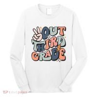 Groovy Last Day Of School 3rd Grade Peace Out Third Grade Long Sleeve Shirt thumb 0