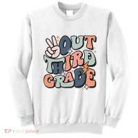 Groovy Last Day Of School 3rd Grade Peace Out Third Grade Sweatshirt thumb 0